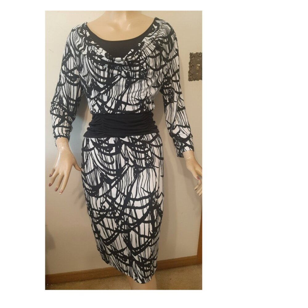 Travel by Tribal Black & White Dress Women's XL - Picture 3 of 3